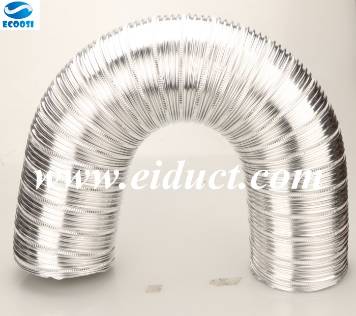 Semi-rigid aluminum duct hose