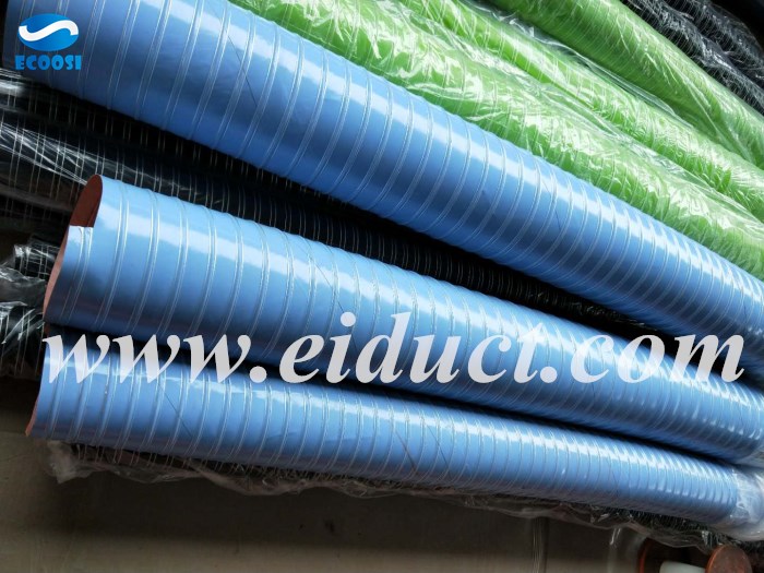 Silicone coated hot air duct hose